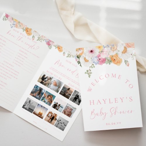Millie Floral Baby Shower Game Booklet