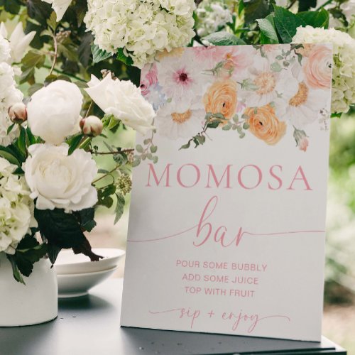 Millie Floral Baby Shower Mom_osa Bar Poster