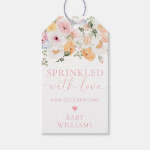 Millie Floral Baby Shower Sprinkled With Love Gift Tags