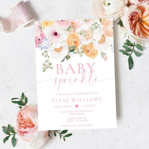 Millie Floral Baby Sprinkle Invitation