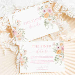 Millie Floral Bridal Shower Details Enclosure Card