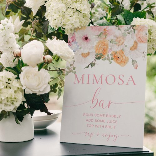 Millie Floral Bridal Shower Mimosa Bar Sign