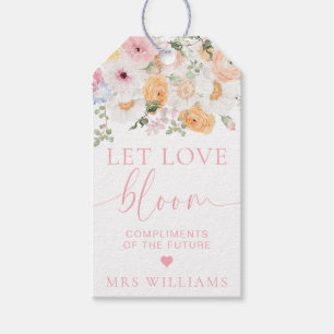 Millie Floral Let Love Bloom Favor Gift Tags