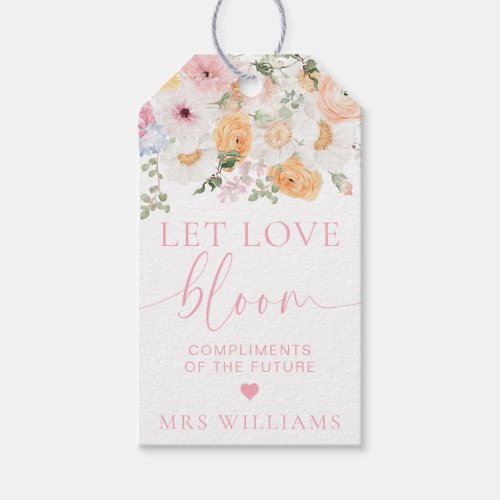 Millie Floral Let Love Bloom Favor Gift Tags