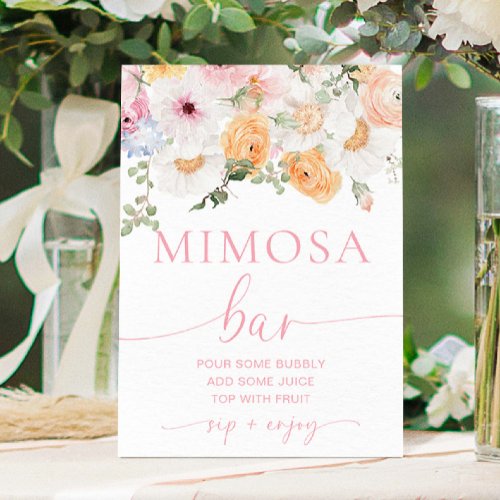 Millie Floral Mimosa Bar Poster