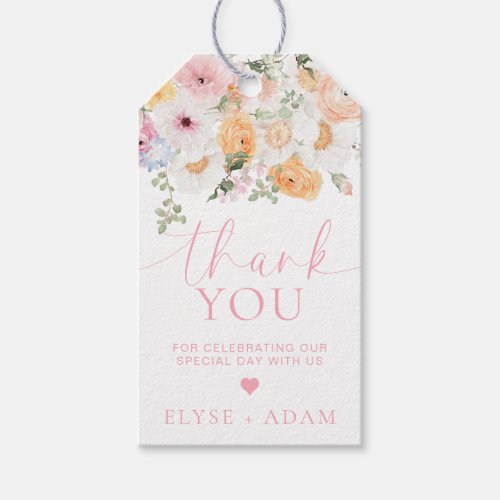 Millie Floral Thank You Favor Gift Tags