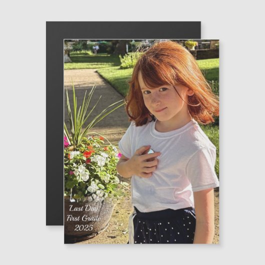  Millie Last Day First Grade 2025 Magnetic Card (Front/Back)