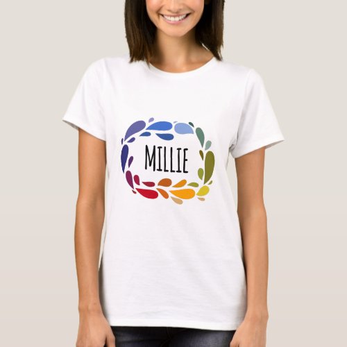 Millie Name Cute Colorful Gift Named Millie T_Shirt