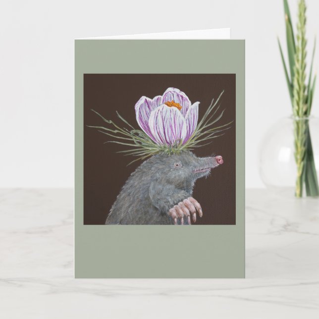 Millie the mole greeting card (Front)