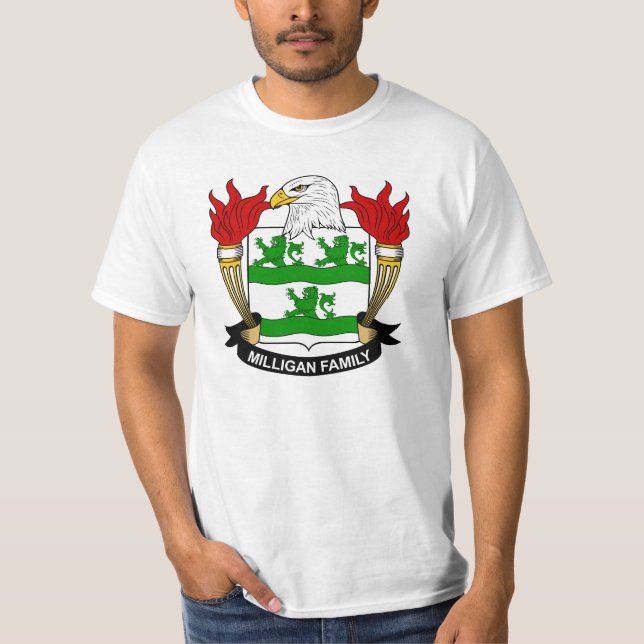 Milligan Family Crest T-Shirt (Front)