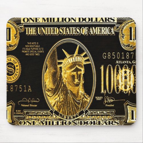 Million Dollar American money collection Mouse Pad