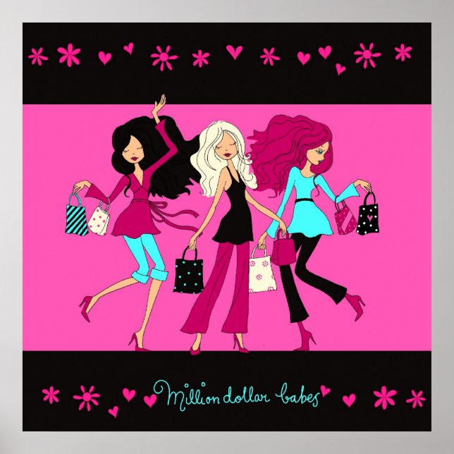 Million dollar babes poster (Front)