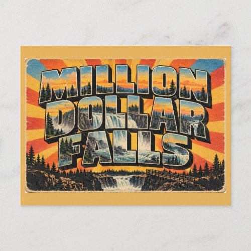 Million Dollar Falls YT Takhanne River Waterfall Postcard