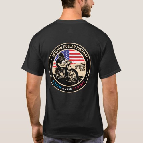 Million Dollar Highway Colorado Motorcycle T_Shirt