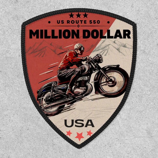 million dollar highway colorado motorcycle trip patch (Front)