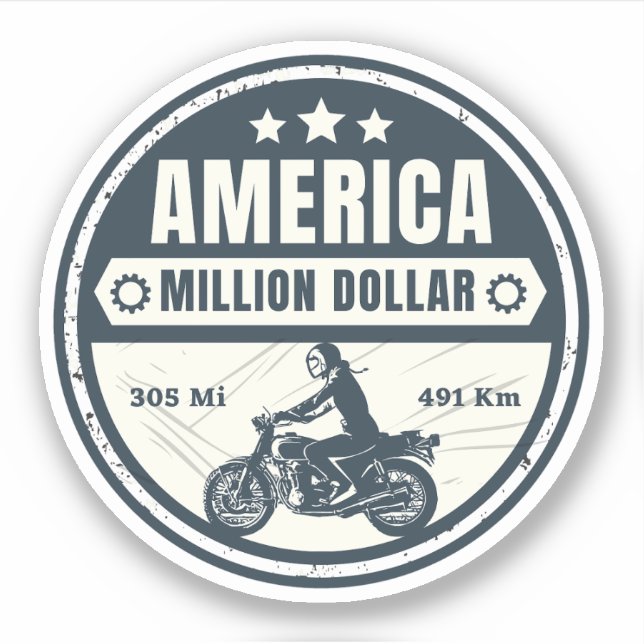 million dollar highway colorado motorcycle trip sticker (Front)