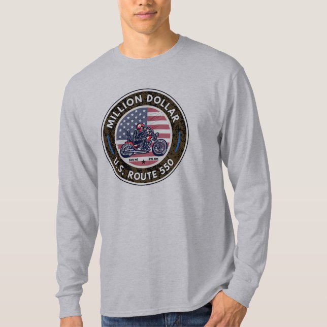 Million dollar highway colorado motorcycle trip T-Shirt (Front)