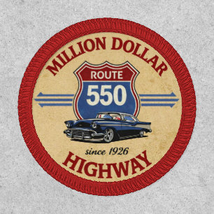  Million Dollar Highway Route 550 classic car gift Patch