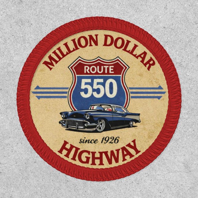  Million Dollar Highway Route 550 classic car gift Patch (Front)