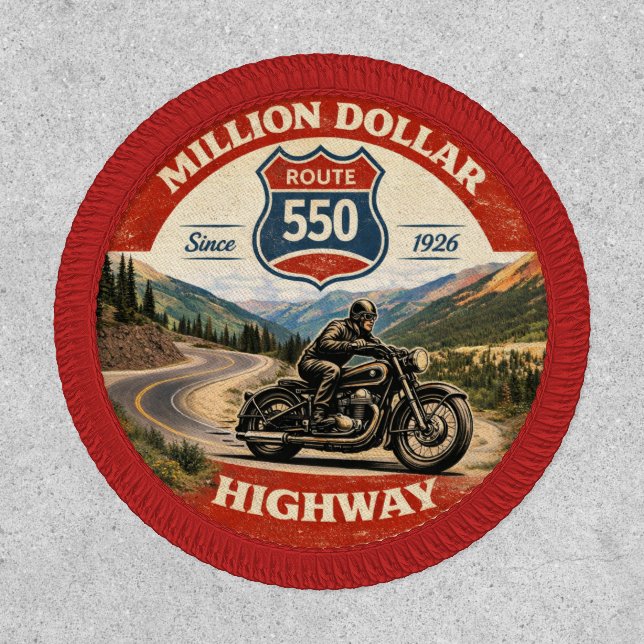 Million Dollar Highway Route 550 motorcycle gifts Patch (Front)