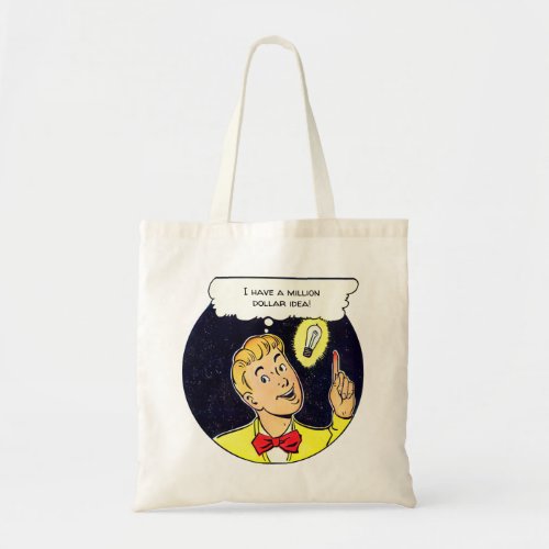 Million Dollar Idea Your Text Retro Comics Panel Tote Bag