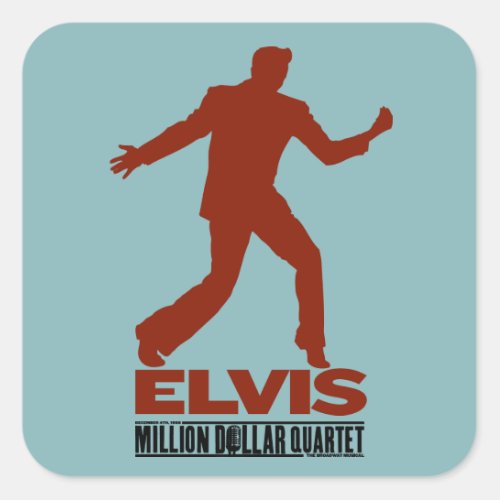 Million Dollar Quartet Elvis Square Sticker