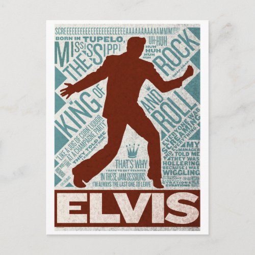 Million Dollar Quartet Elvis Type Postcard