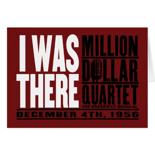 Million Dollar Quartet "I Was There" Cards (Front Horizontal)