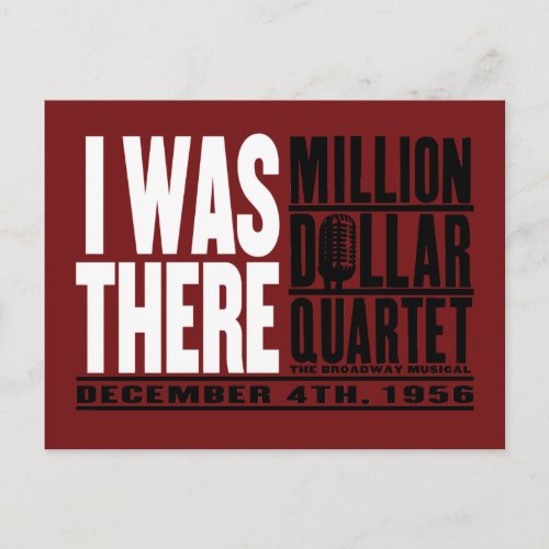 Million Dollar Quartet I Was There Postcard