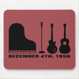 Million Dollar Quartet Instruments - Black Mouse Pad