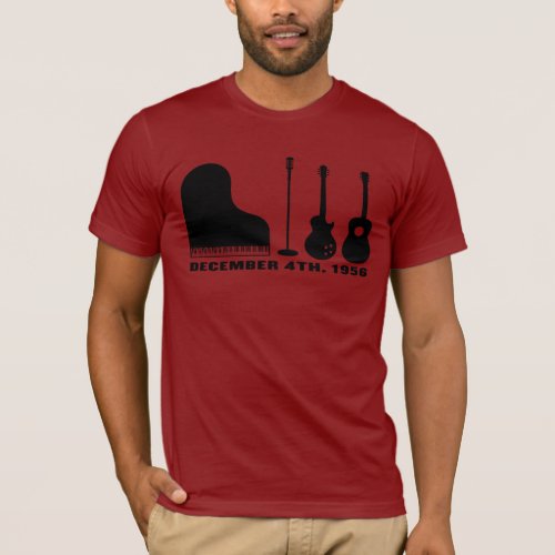 Million Dollar Quartet Instruments _ Black T_Shirt