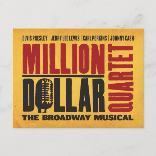 Million Dollar Quartet Logo Postcard