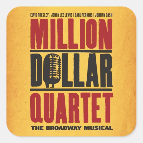 Million Dollar Quartet Logo Square Sticker