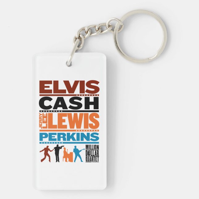 Million Dollar Quartet Names Keychain (Back)