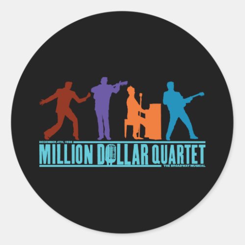 Million Dollar Quartet On Stage Classic Round Sticker
