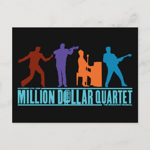 Million Dollar Quartet On Stage Postcard