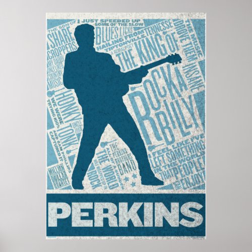 Million Dollar Quartet Perkins Type Poster