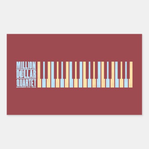 Million Dollar Quartet Piano Rectangular Sticker