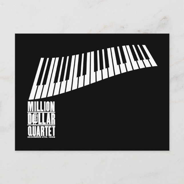 Million Dollar Quartet Piano - White Postcard (Front)