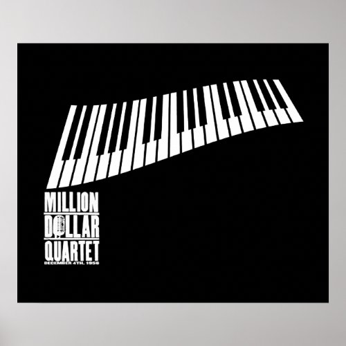 Million Dollar Quartet Piano _ White Poster