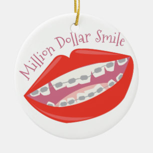 Million Dollar Smile Ceramic Ornament