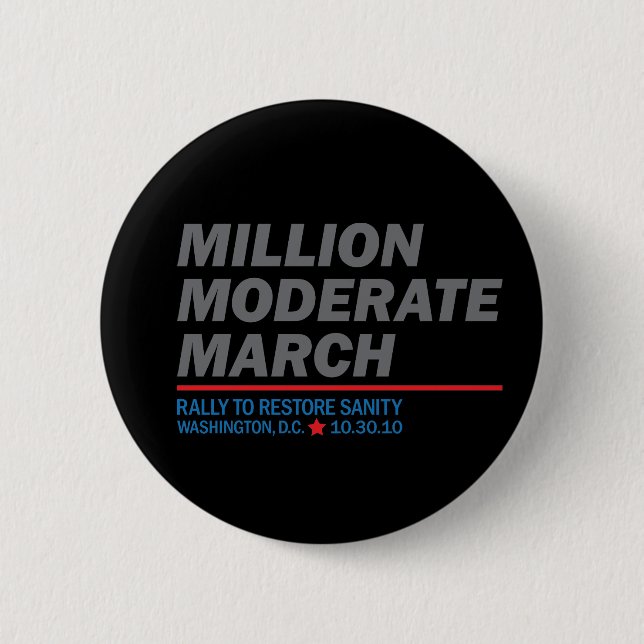 Million Moderate March Pinback Button (Front)