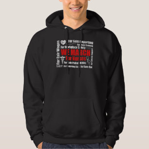 Million Nurse March We March For Nurses Patient Rn Hoodie