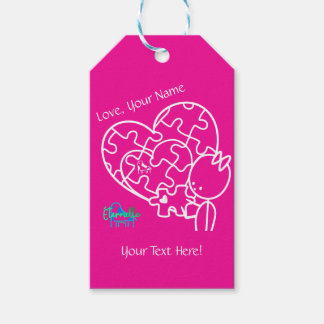Million Piece Jigsaw Pink Customized Gift Tags