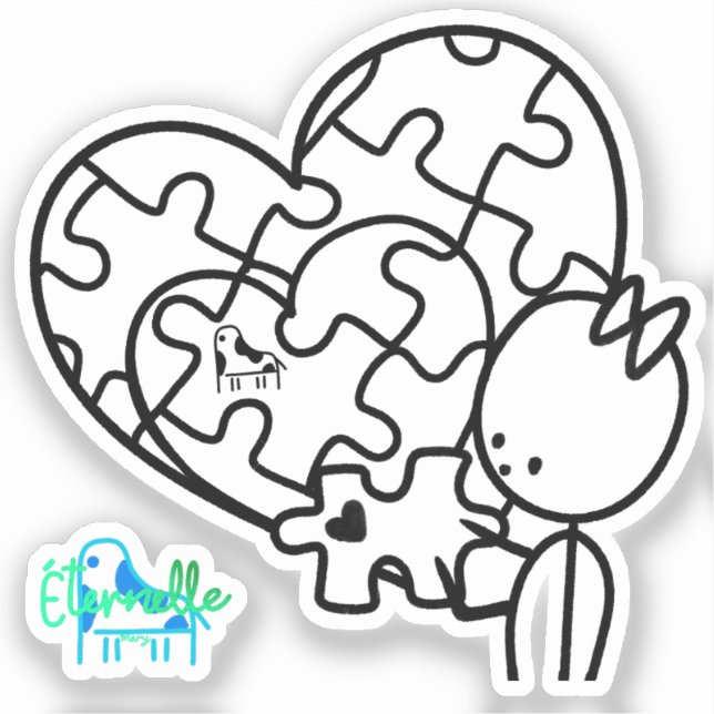 Million Piece Jigsaw Sticker (Front)