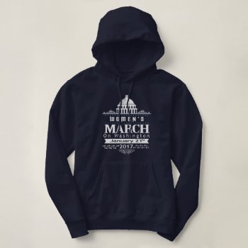 Million Women's March On Washington 2017 Blue Hoodie by Christmas_Gift_Shop at Zazzle