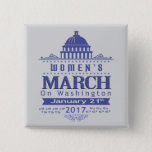 Million Womens March On Washington 2017 Button Pin at Zazzle
