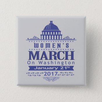 Million Womens March On Washington 2017 Button Pin by Christmas_Gift_Shop at Zazzle