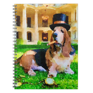 Millionaire Basset hound Spiral Notebook