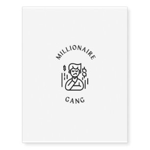 millionaire gang temporary tattoos